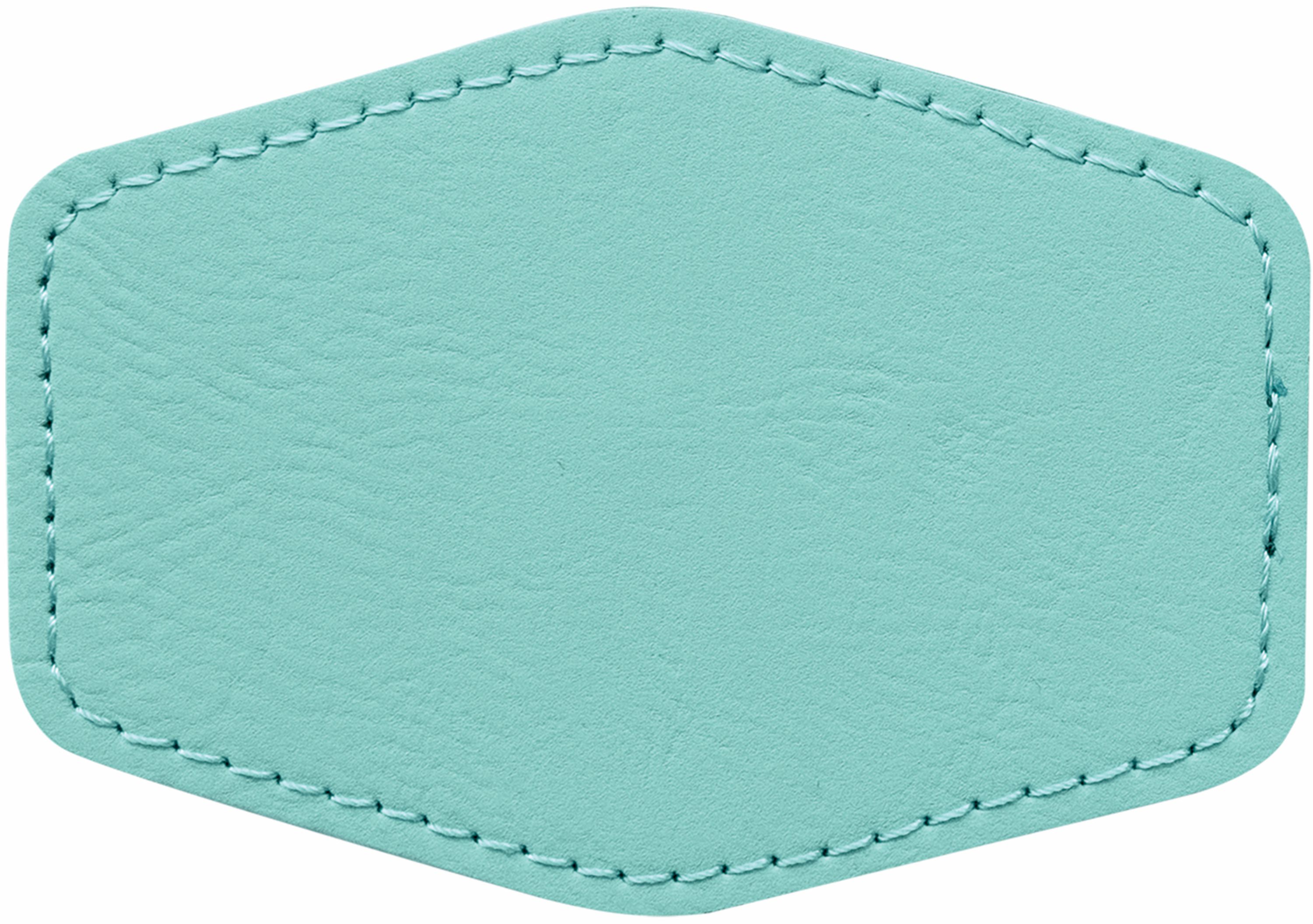 3" x 2" Hex Leatherette Patch with Adhesive 12