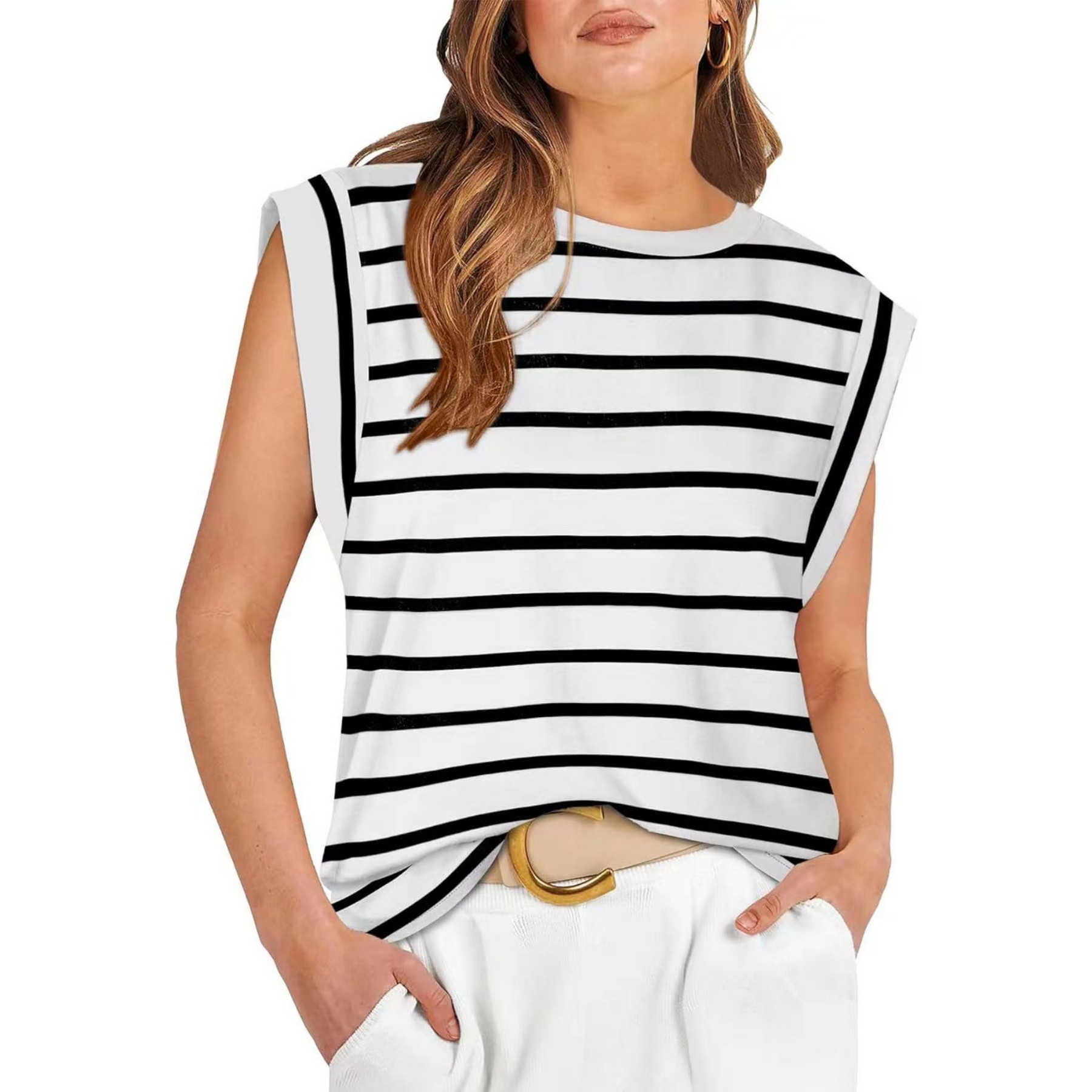 Cap Sleeve Summer Tops 7