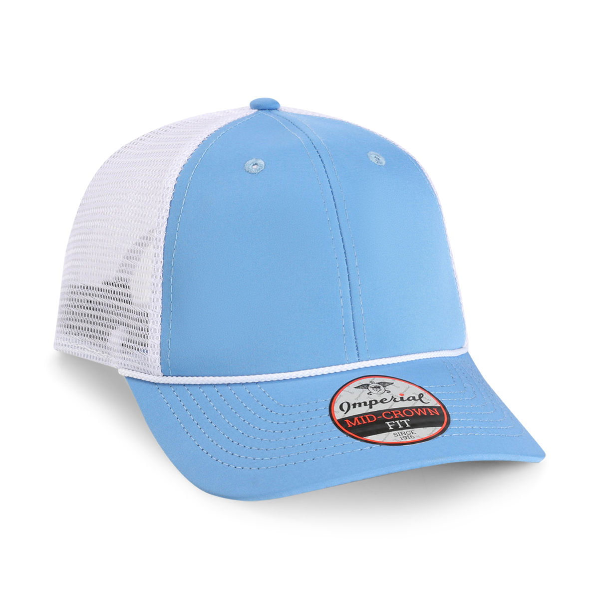 Imperial 7055 6-Panel The Night Owl Performance Rope Cap w/ Leatherette Patches or Embroidery 7