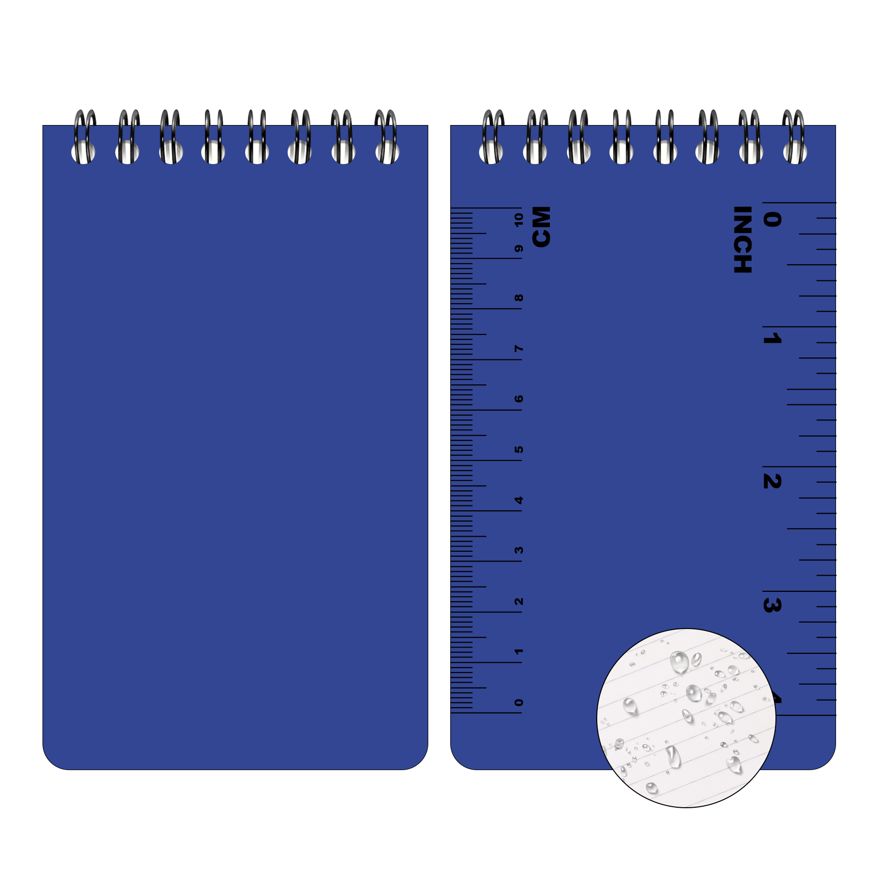 Portable Waterproof Mini Coil Notebook With Scale (50 Sheet ) 7