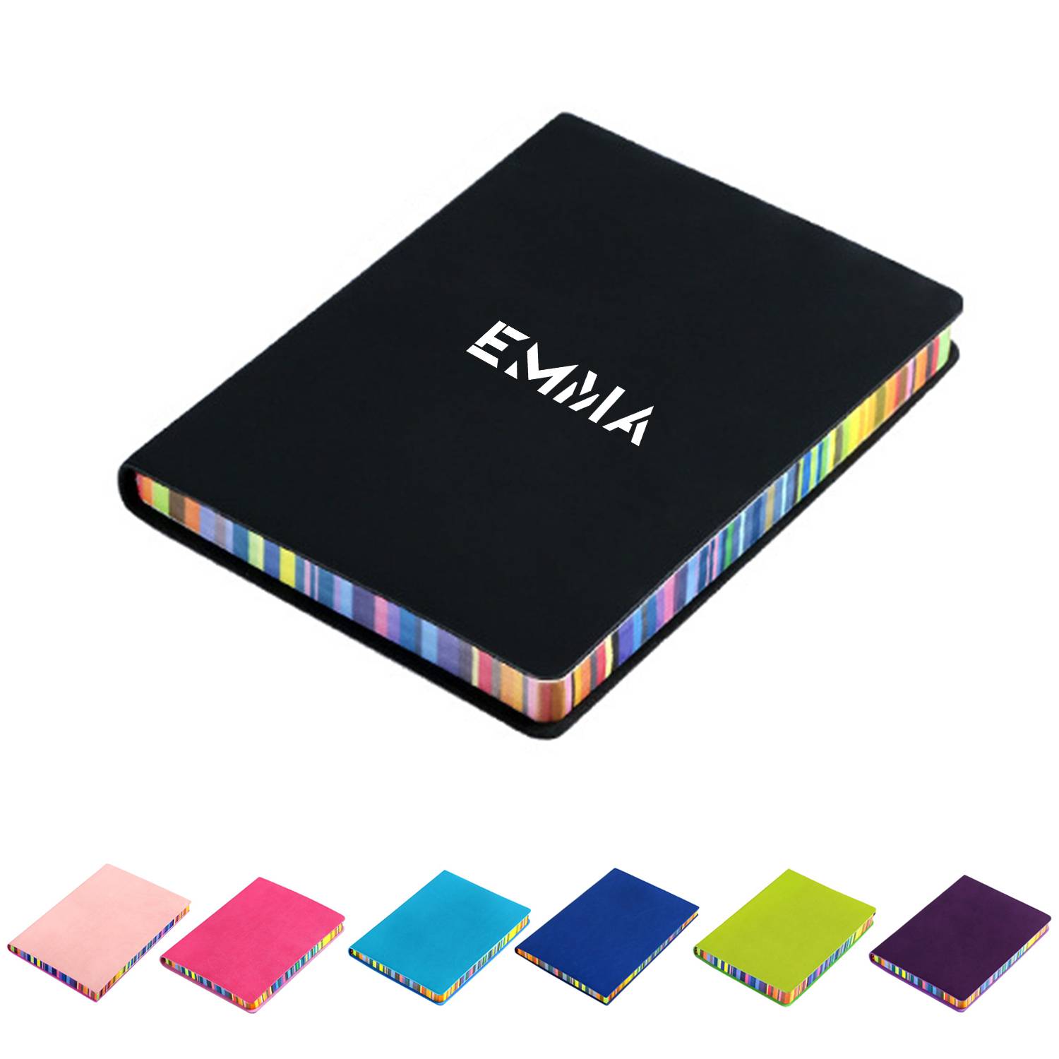 Rainbow Edge Notebook with PU Leather for Office School 1