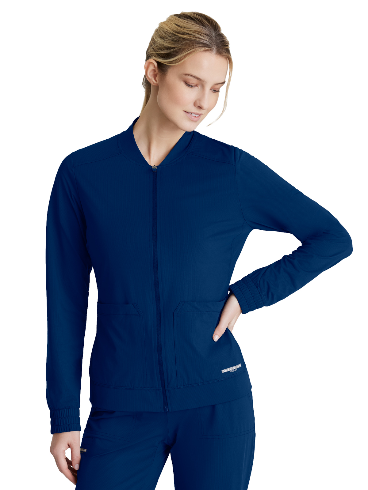 Skechers Slip-Ins - Women's Three-Pocket Zip-Up Contour Warm-Up Scrub Jacket 16