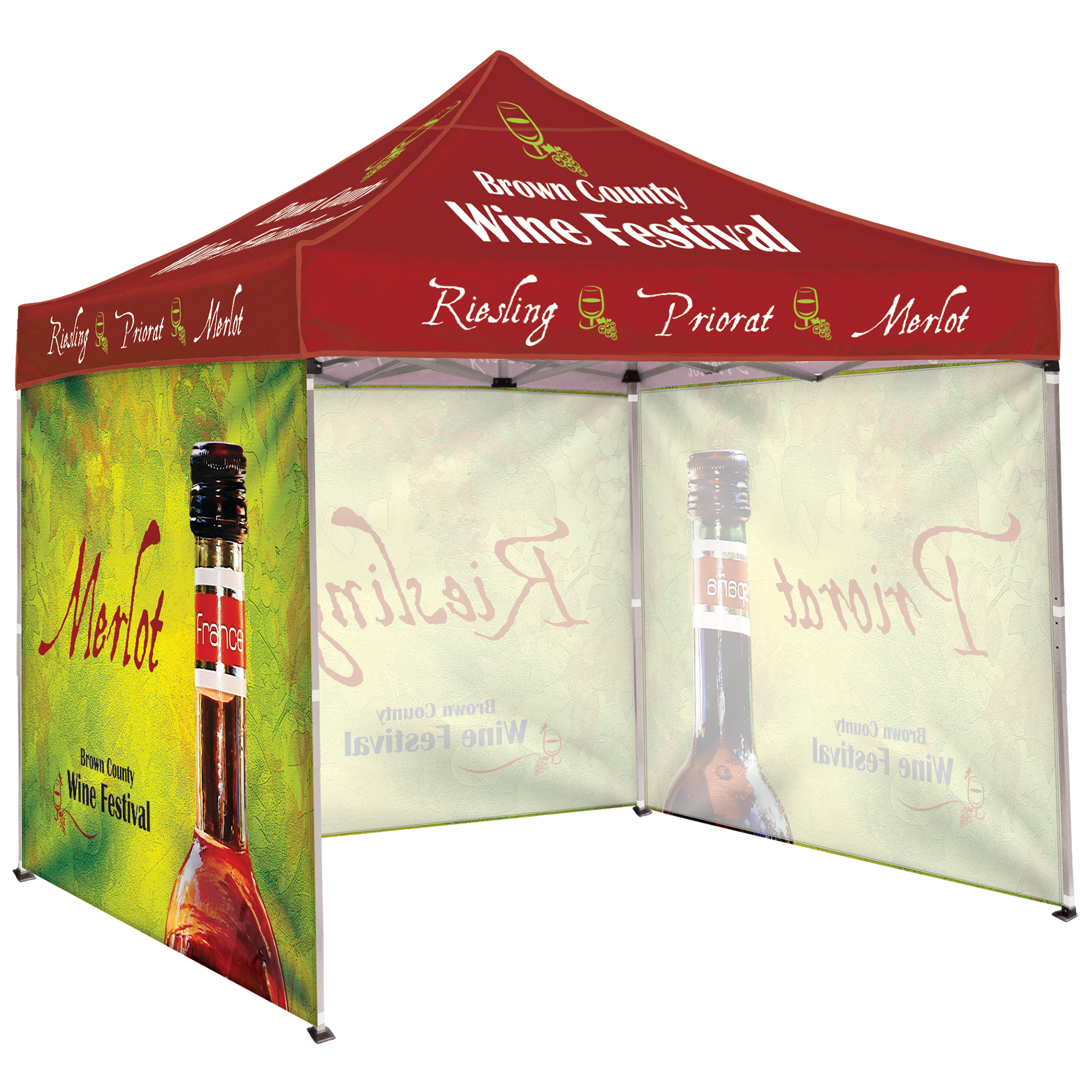 10' Square Canopy Tent W/Three Full Walls 4