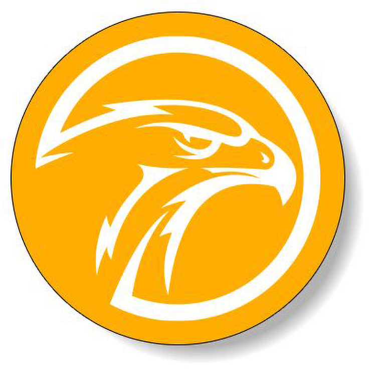 Fluorescent Orange Flexo-Printed Stock Circle Roll Labels (1.125" Dia.)