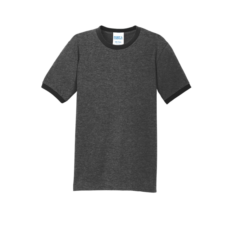 Port & Company Core Cotton Ringer Tee. 36