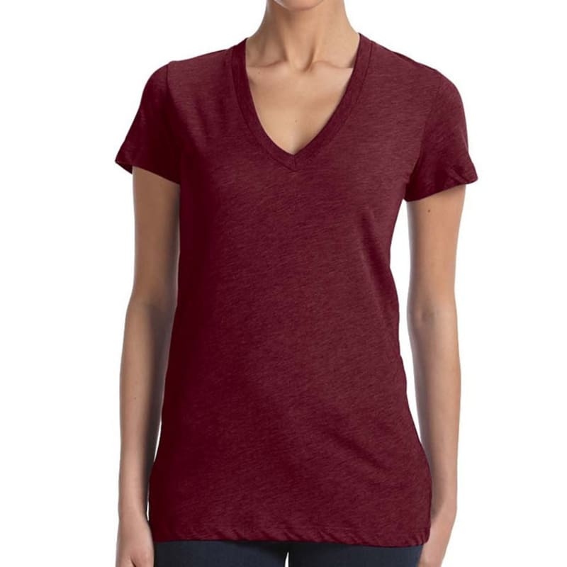 Bella Ladies Triblend Short-Sleeve Deep V-Neck T-Shirt 12