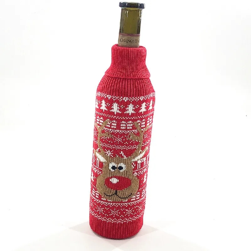 Knitted wine bottle cover 4