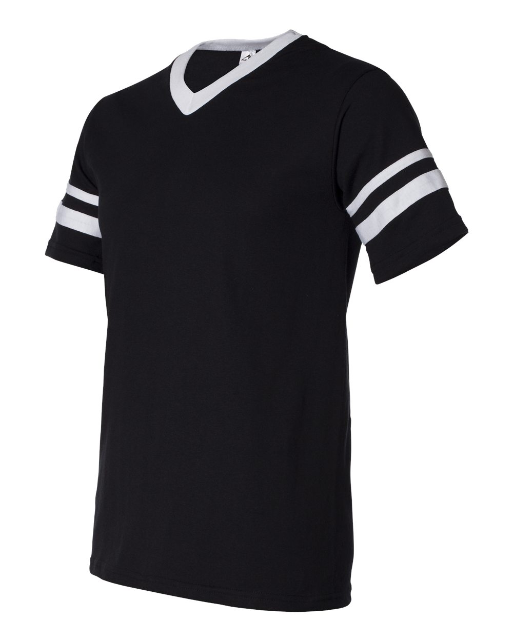 V-Neck Jersey with Striped Sleeves - 360 83