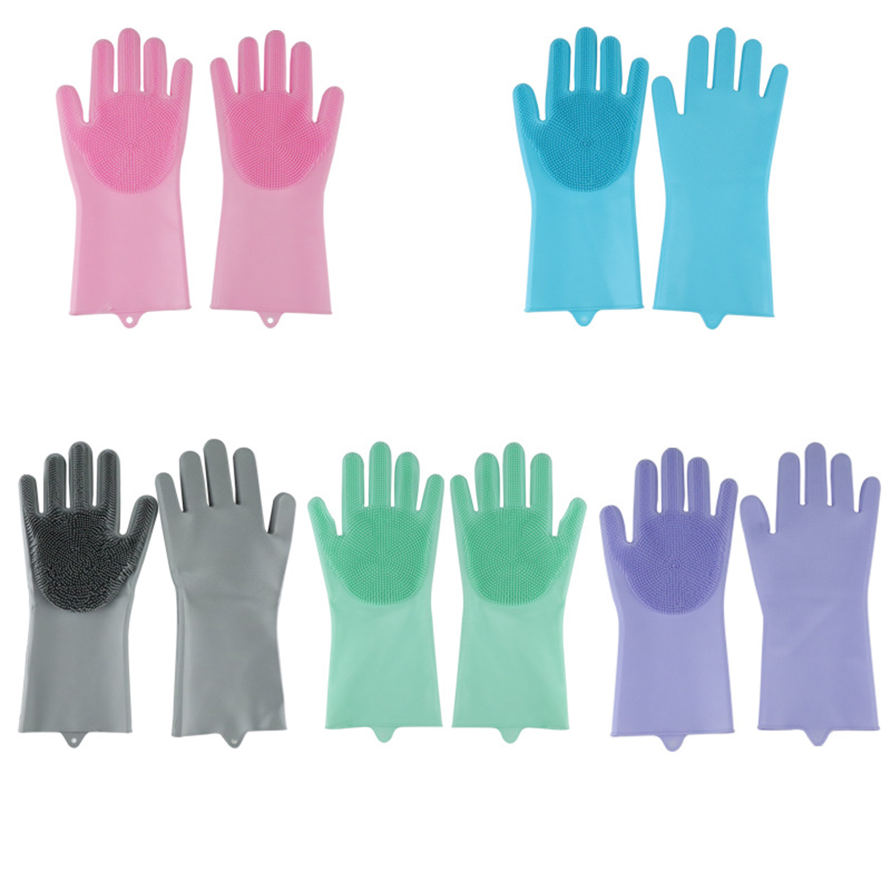 Silicone Clean Gloves Dish Brush 3