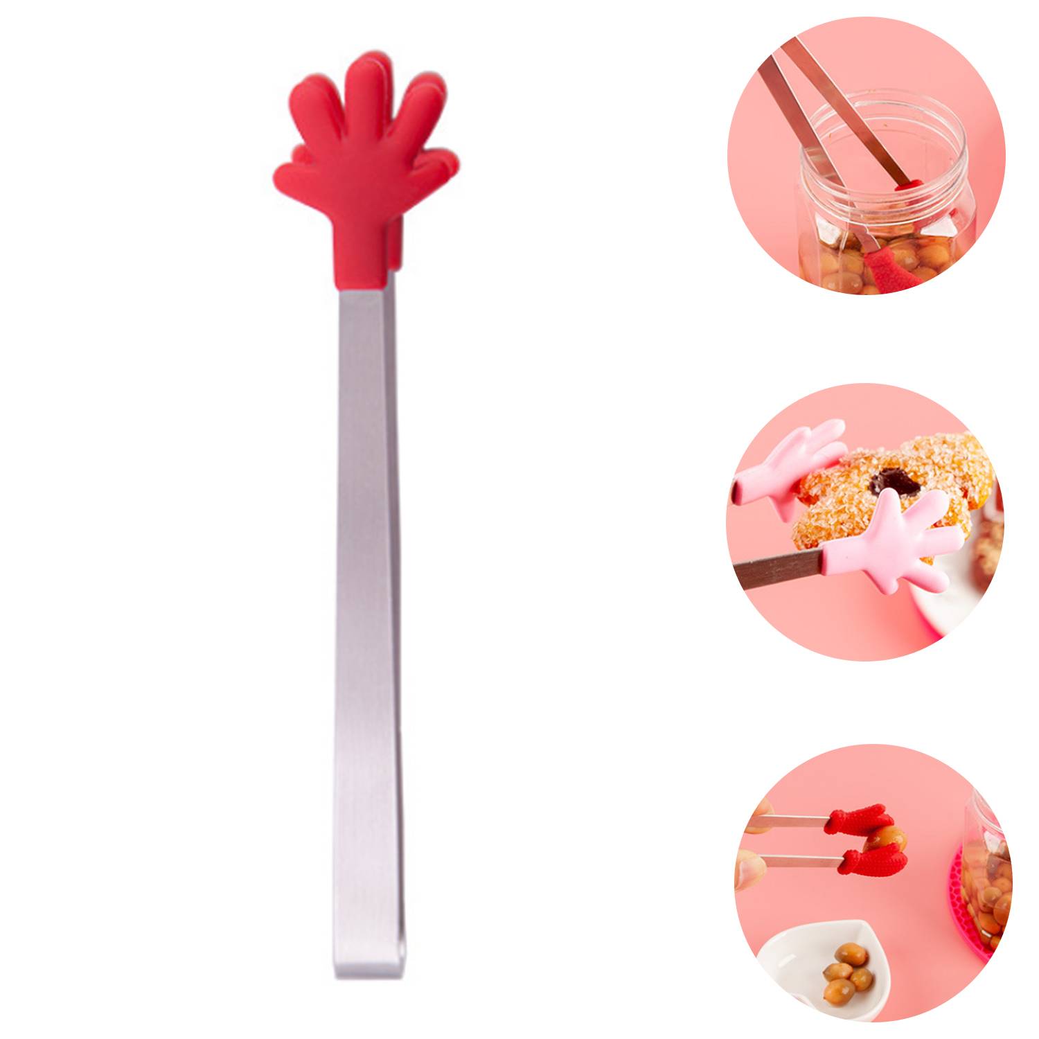 Hand Shape Silicone Mini Kitchen Tong 5