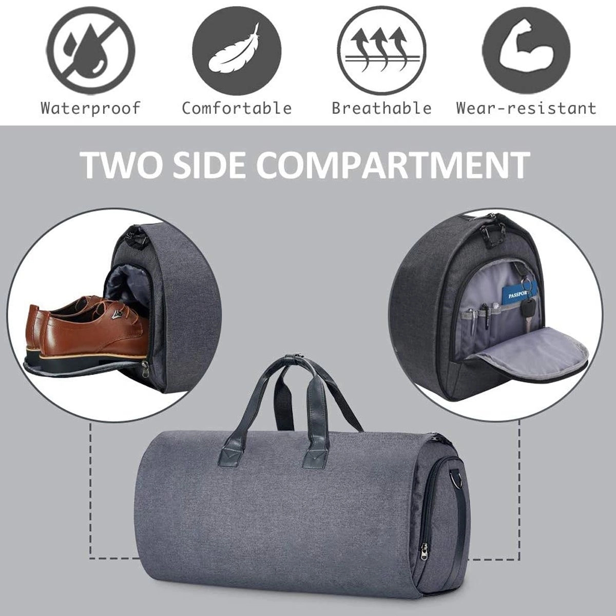 Convertible Garment Bag With Shoulder Strap For Men Wome 7