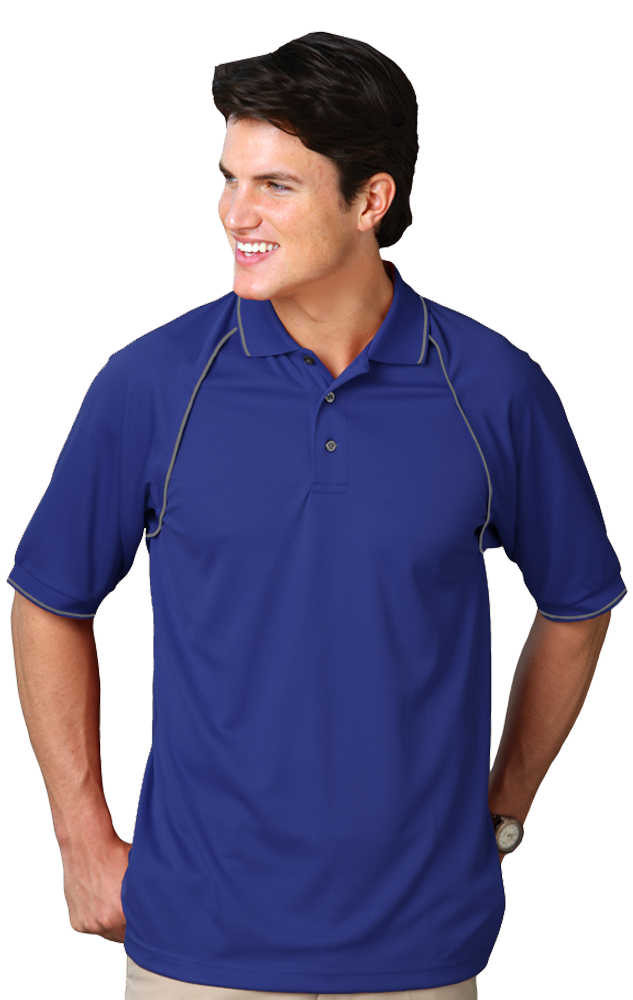 Men's Wicking Contrast Piping Polo 7
