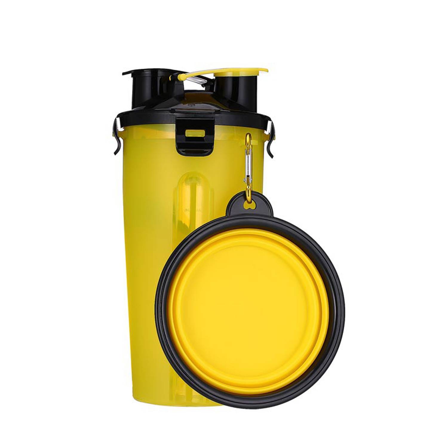 Dog Dual Chamber Bottle w/ Collapsible Bowl 6