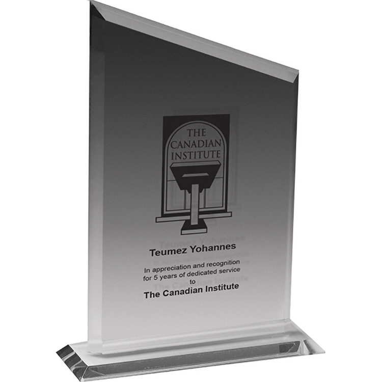 Declaration Clear Acrylic Award (5 1/2"x 8 1/2"x 3/8") Screen-Printed