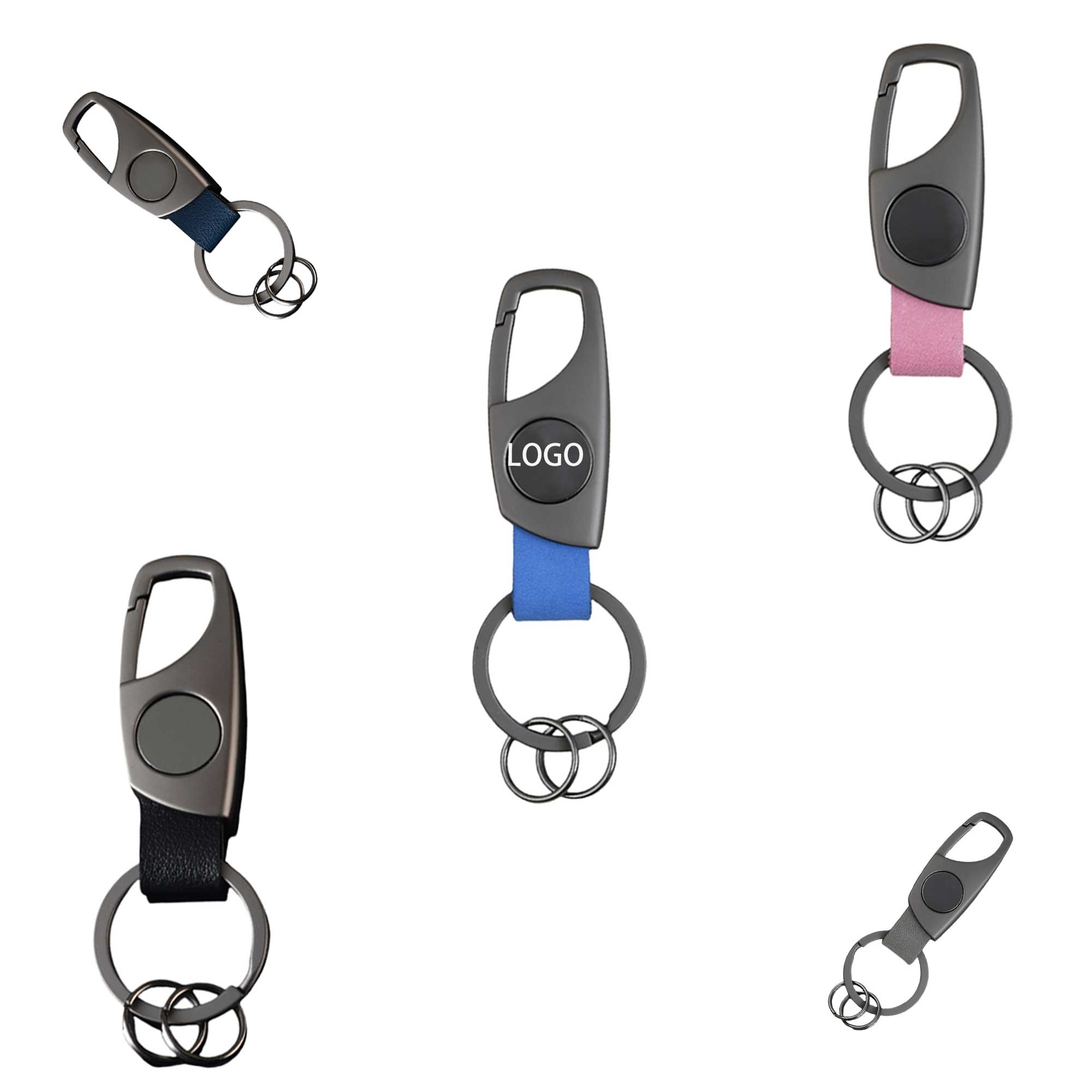 Stainless Steel Leather Keychain 2