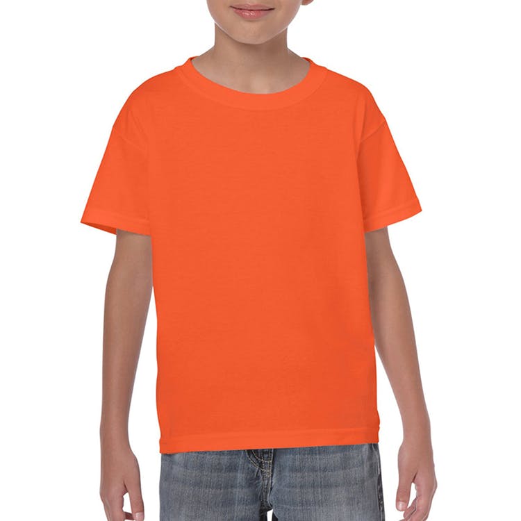 Heavy Cotton Youth T-shirt Orange Medium 2