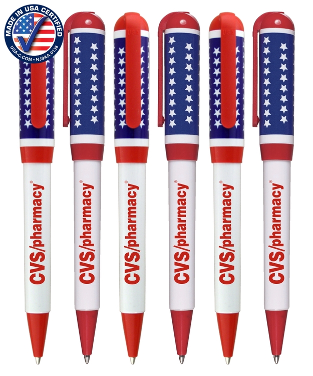 USA Made, Patriotic Twister Pen 1