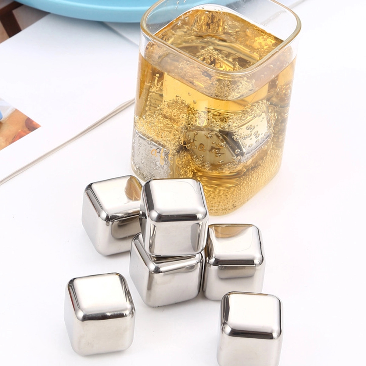 Custom Reusable Portable Stainless Steel Ice Cube Tongs Set 12