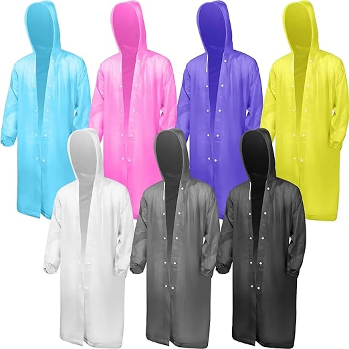 Reusable EVA Raincoat Poncho Rain Jacket 2