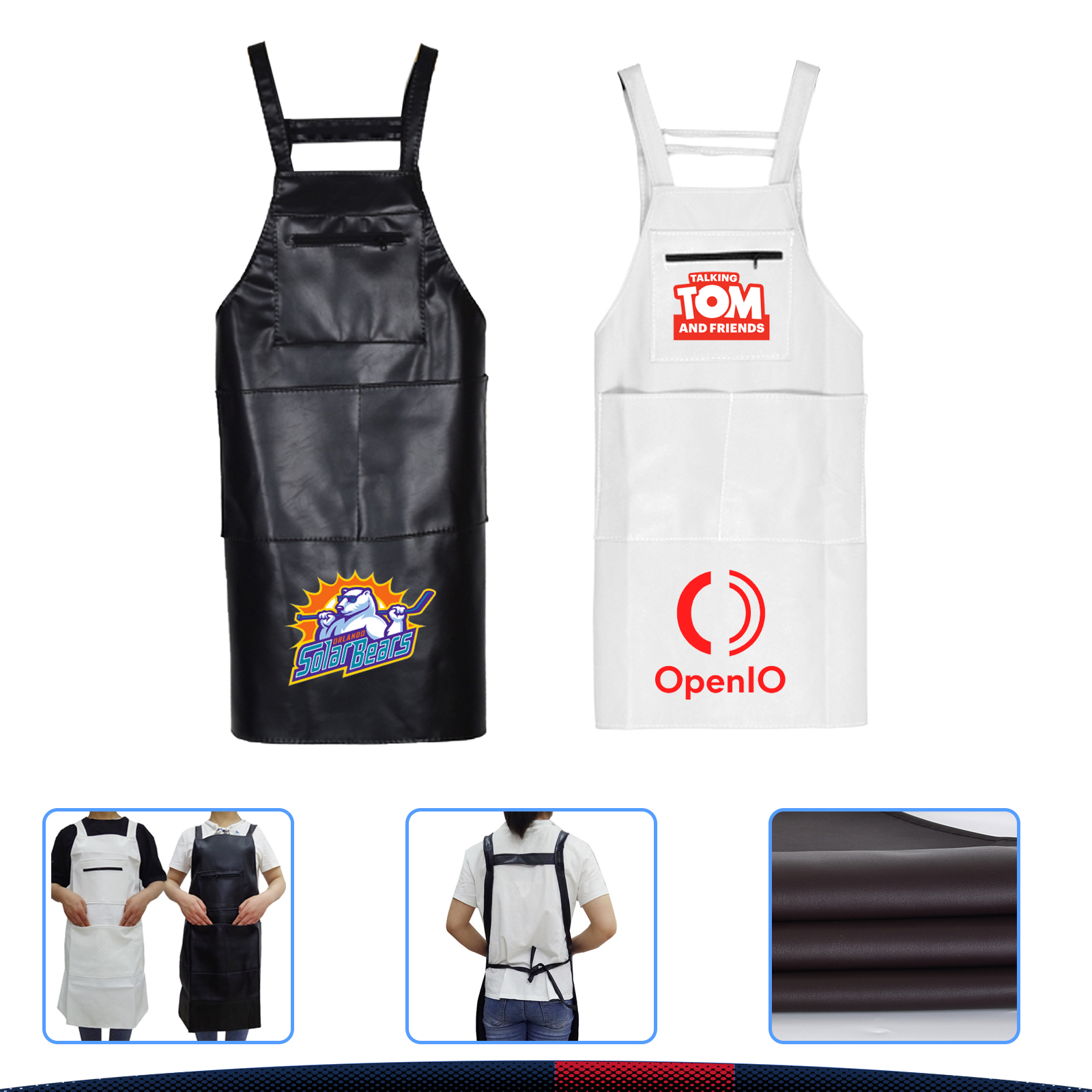 PU leather Lacing Apron 2