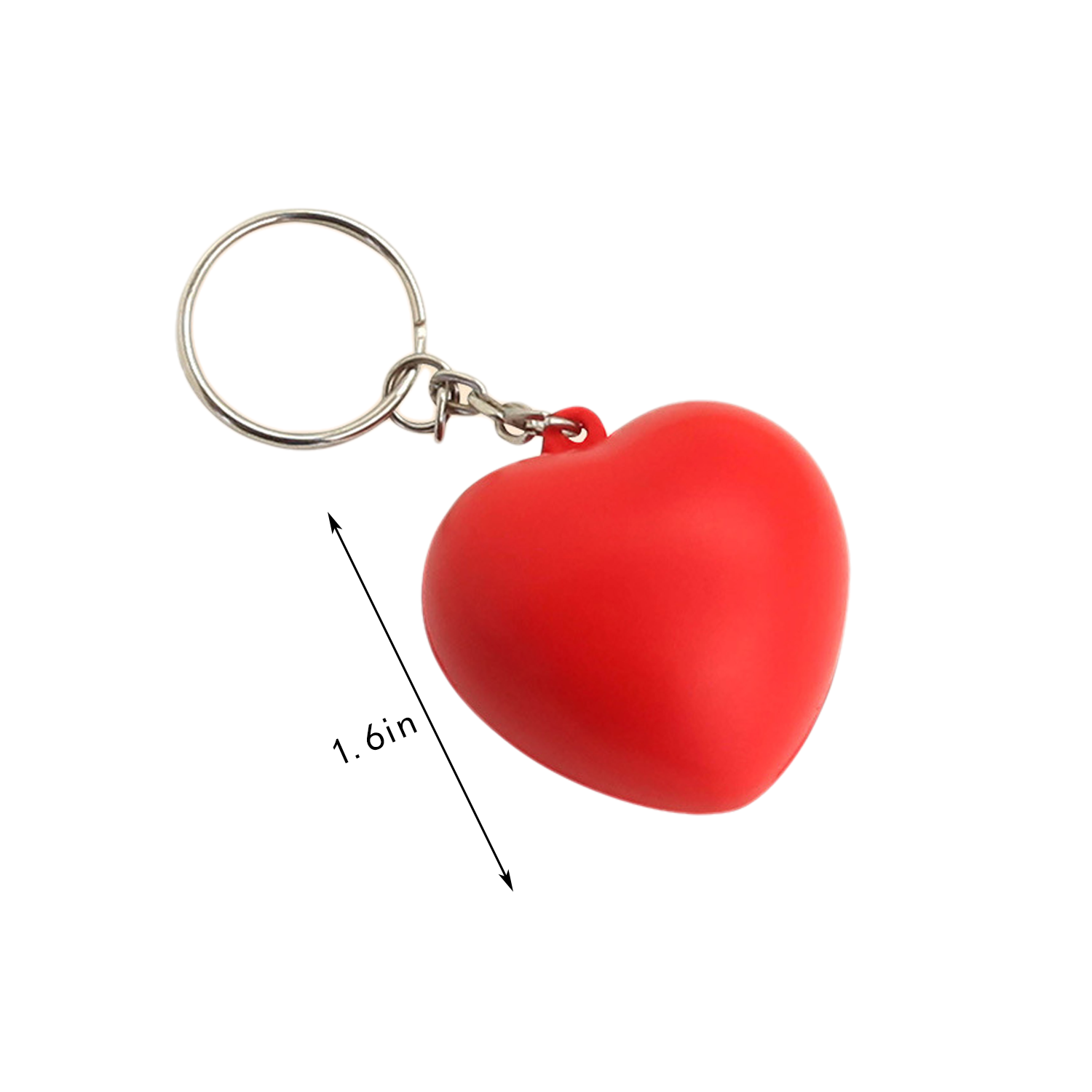 PU Foam Heart Stress Reliever Keychain 3