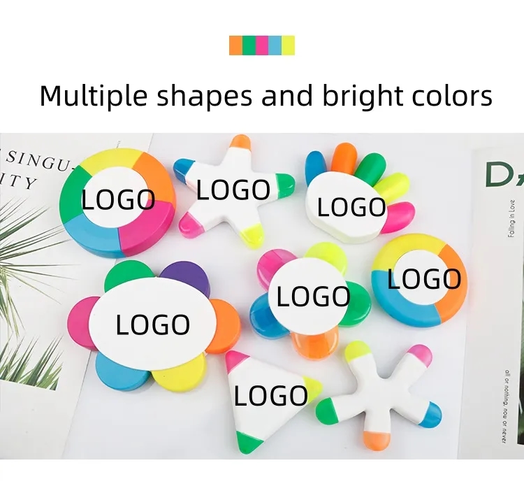 Flower-shaped graffiti fluorescent marker for stationery 5