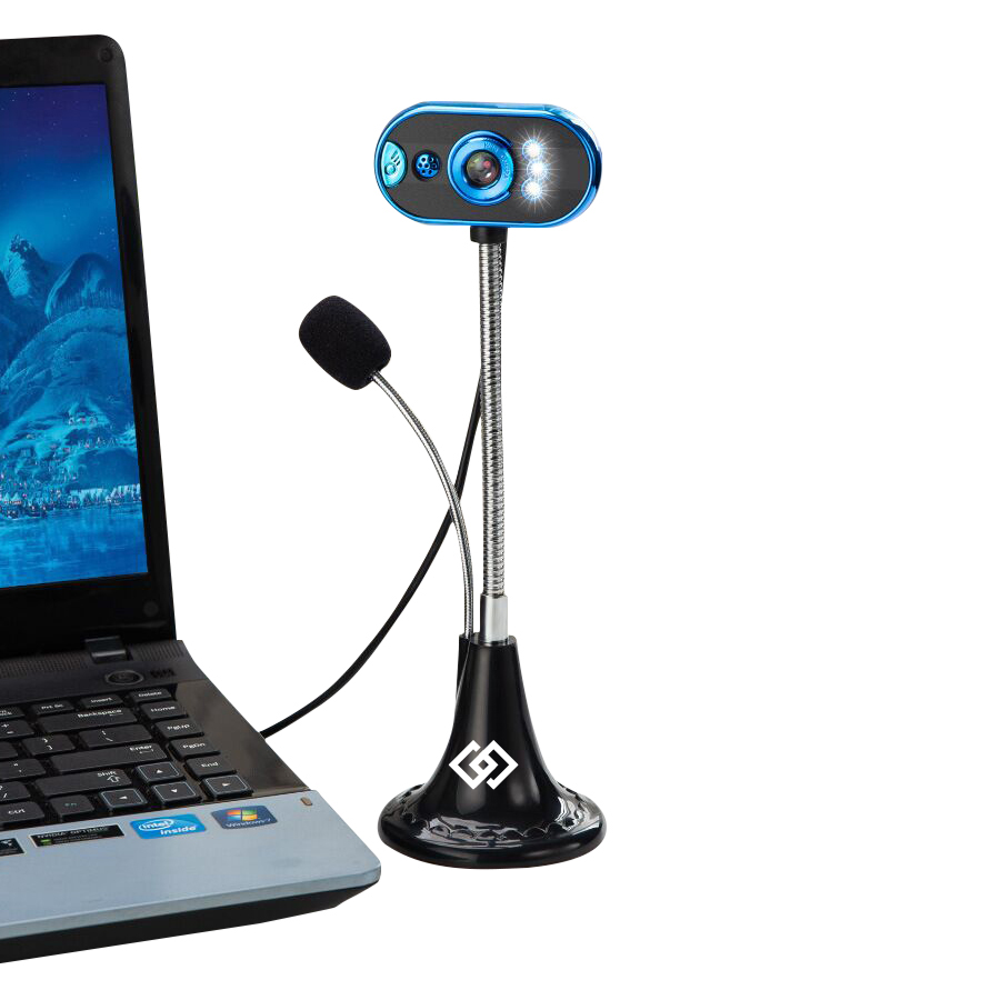 USB Webcam with Microphone & LED Light on Flexible Gooseneck for Streaming & Video Calls 11