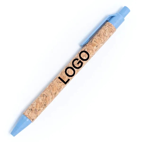 Cork and Wheat Straw Ballpoint Pen 2