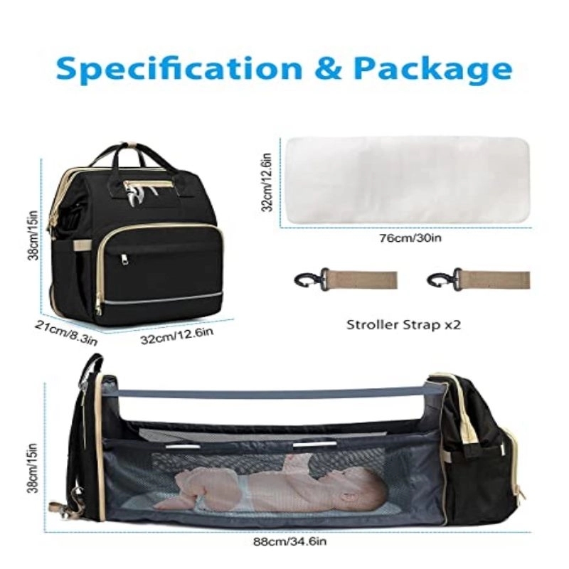 Multifuntion Diaper Backpack With Changing Station 5