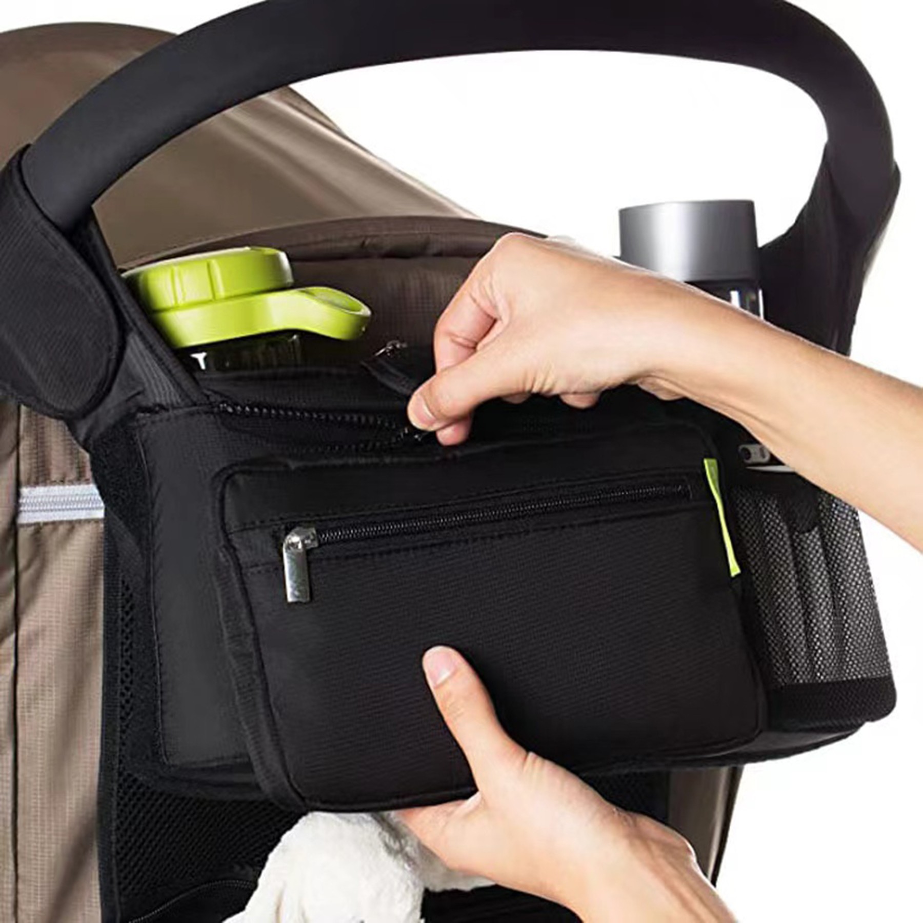 Expandable Deep Cup Holders Baby Stroller Organizer 1