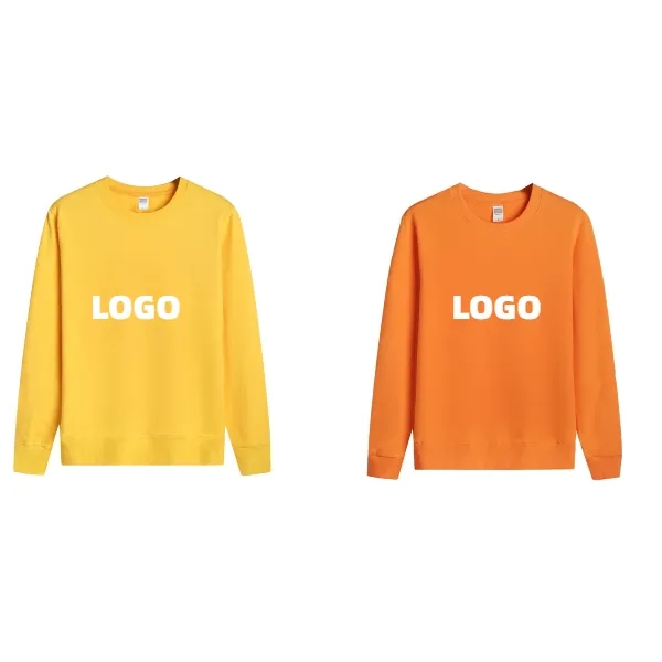 Casual Round Neck Long Sleeve Solid Color Sweatshirt, custom hoodie or sweatshirt with logo imprint 6