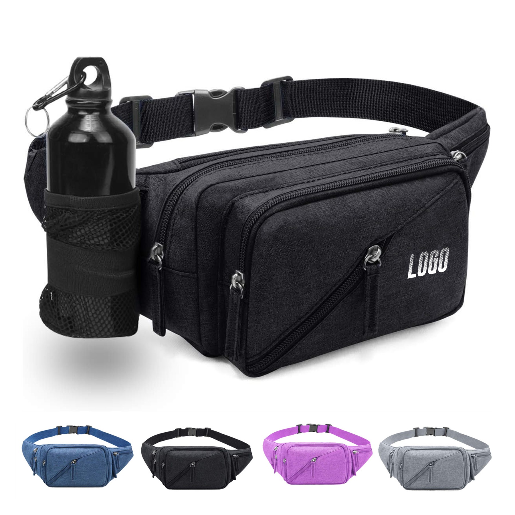 Waist Bag Pack With Water Bottle Holder