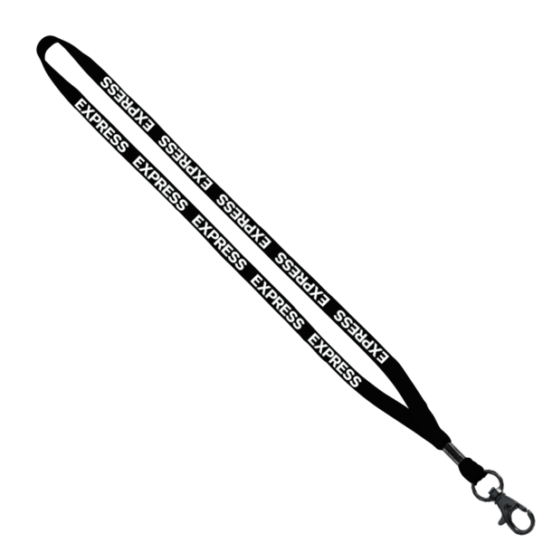 1/2" Cotton Lanyard with Metal Crimp & Split-Ring 42