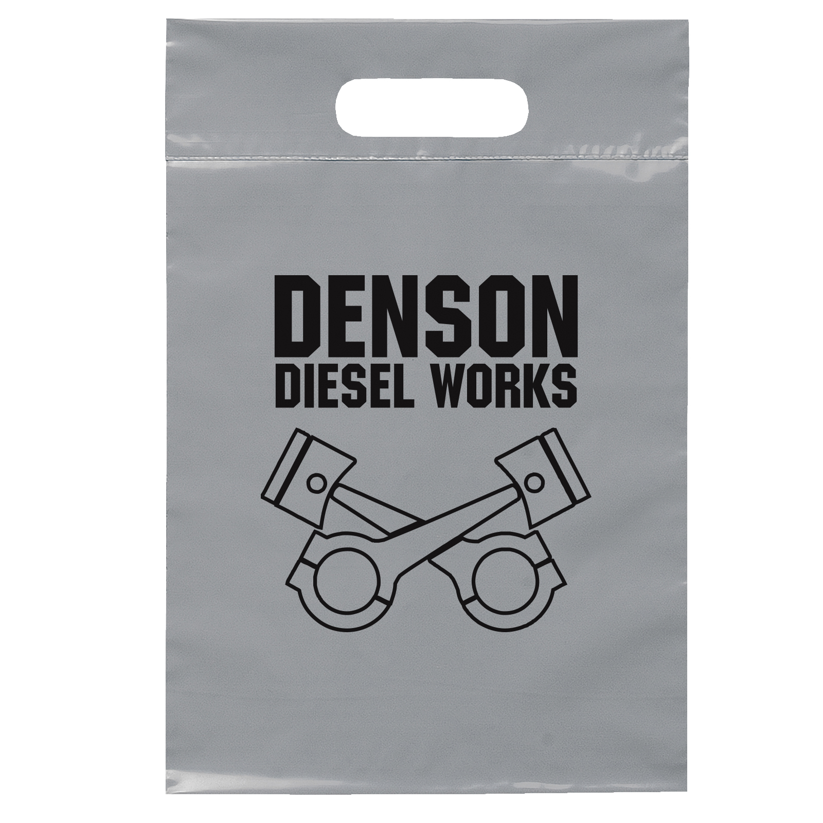 Die Cut Handle Bag - 9 1/2W x 14H - Flexo Ink Print 19