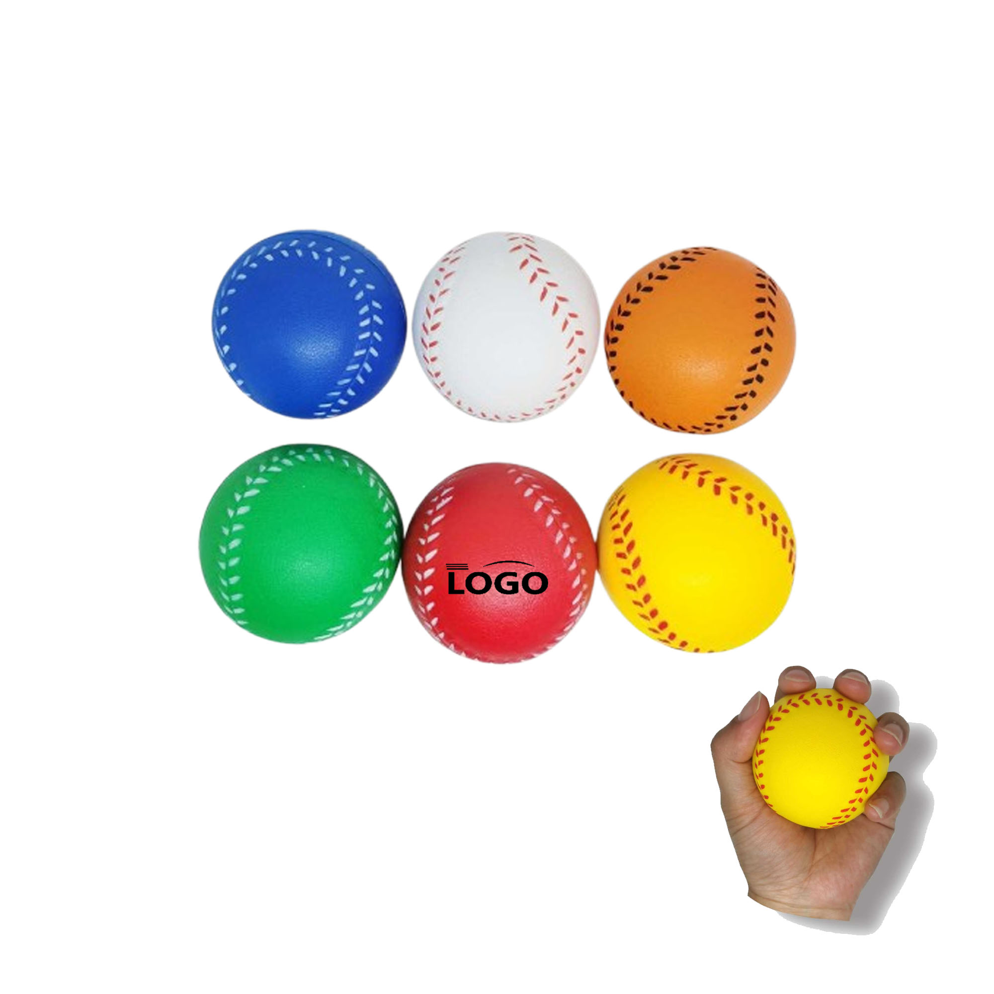 MOQ 50 pcs Customizable PU Foam Baseball 2