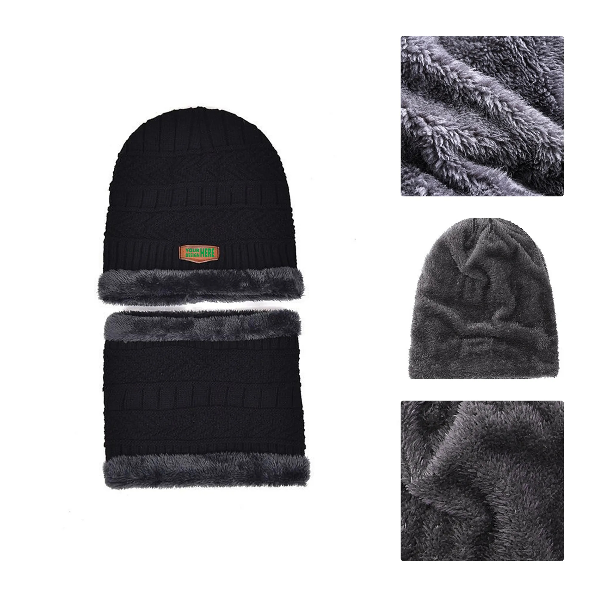 Winter Knit Beanie Warm Fleece Lined Hat