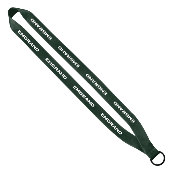 3/4" Polyester Lanyard with Sewn Silver Metal Split-Ring 180