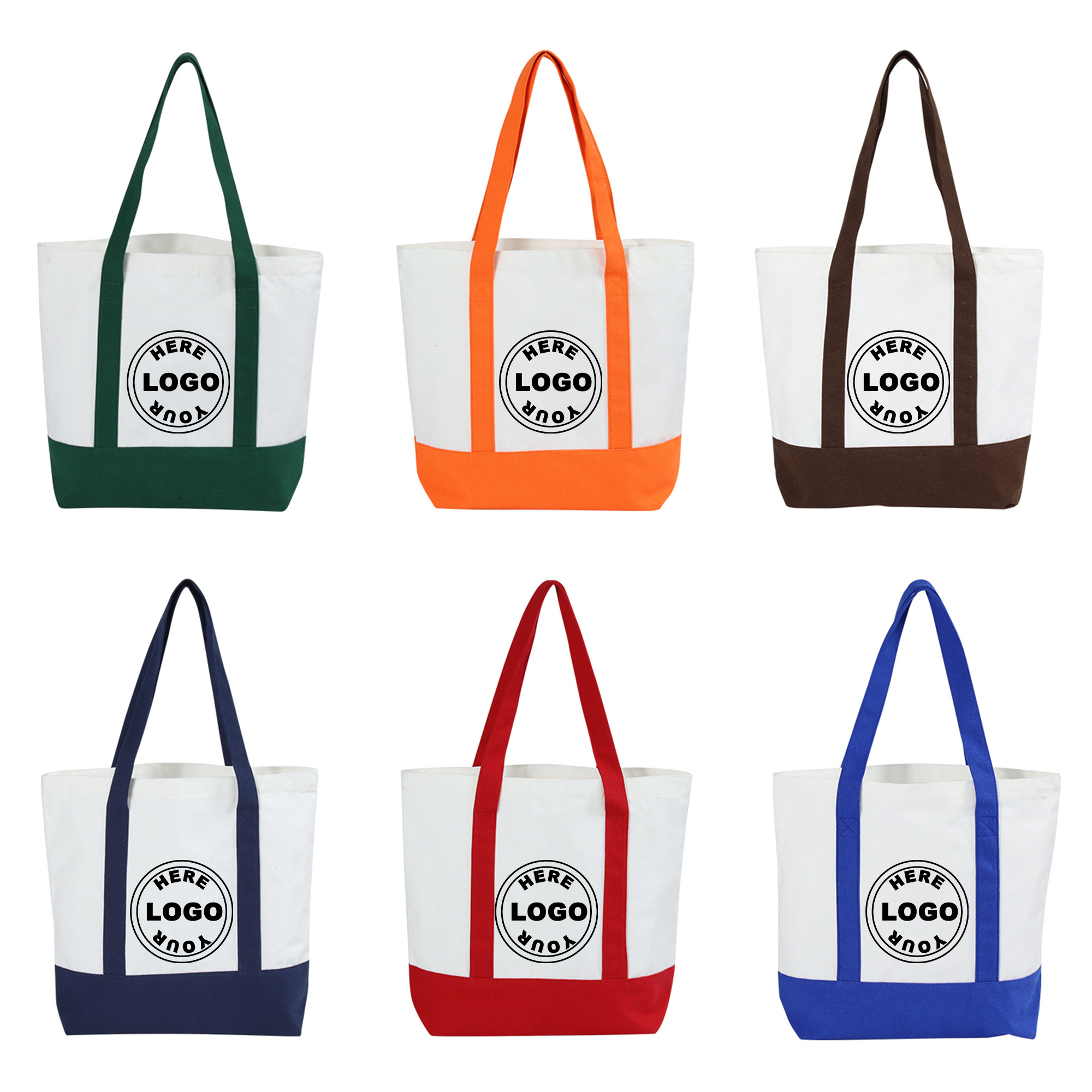 Colorblock Canvas Shoulder Bag 1