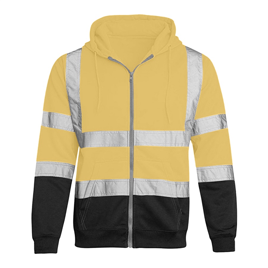 VISIPRO Reflective Colorblock Safety Full-Zip Hoodie - 280G 2