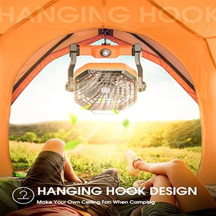 LED Light & USB Power-Bank Camping Fan 3