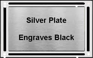 4" x 6" Silver Border Cast Aluminum Plaque 2