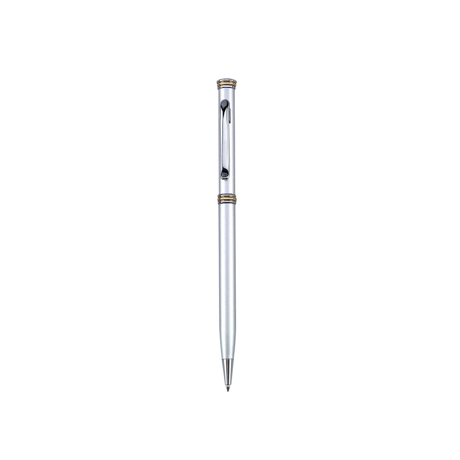 Metallic Ballpoint Twist Metal Pen - Chrome 4