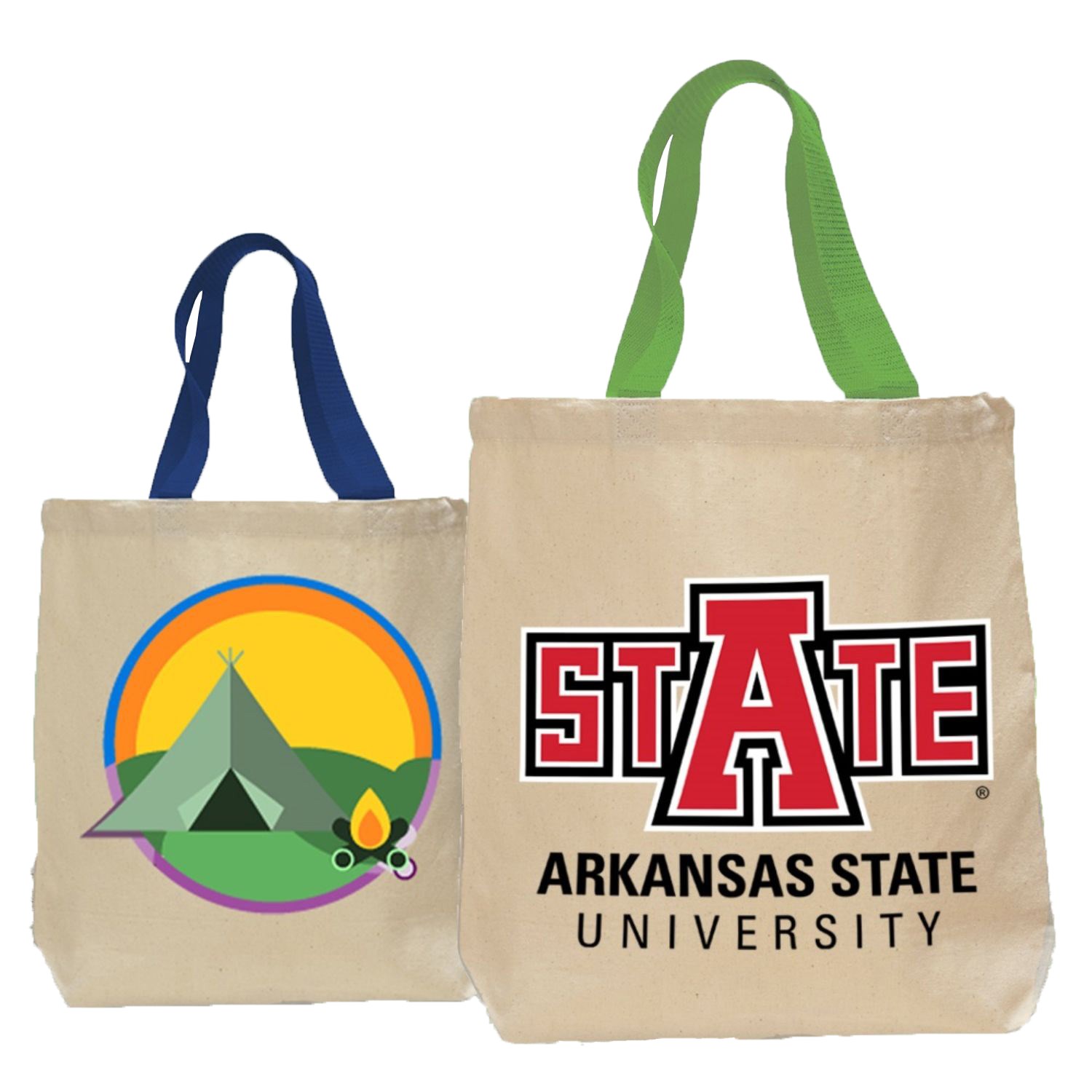 12 OZ. PROMOTIONAL COTTON CANVAS TOTE BAG W/ NYLON WEB HANDLES 2