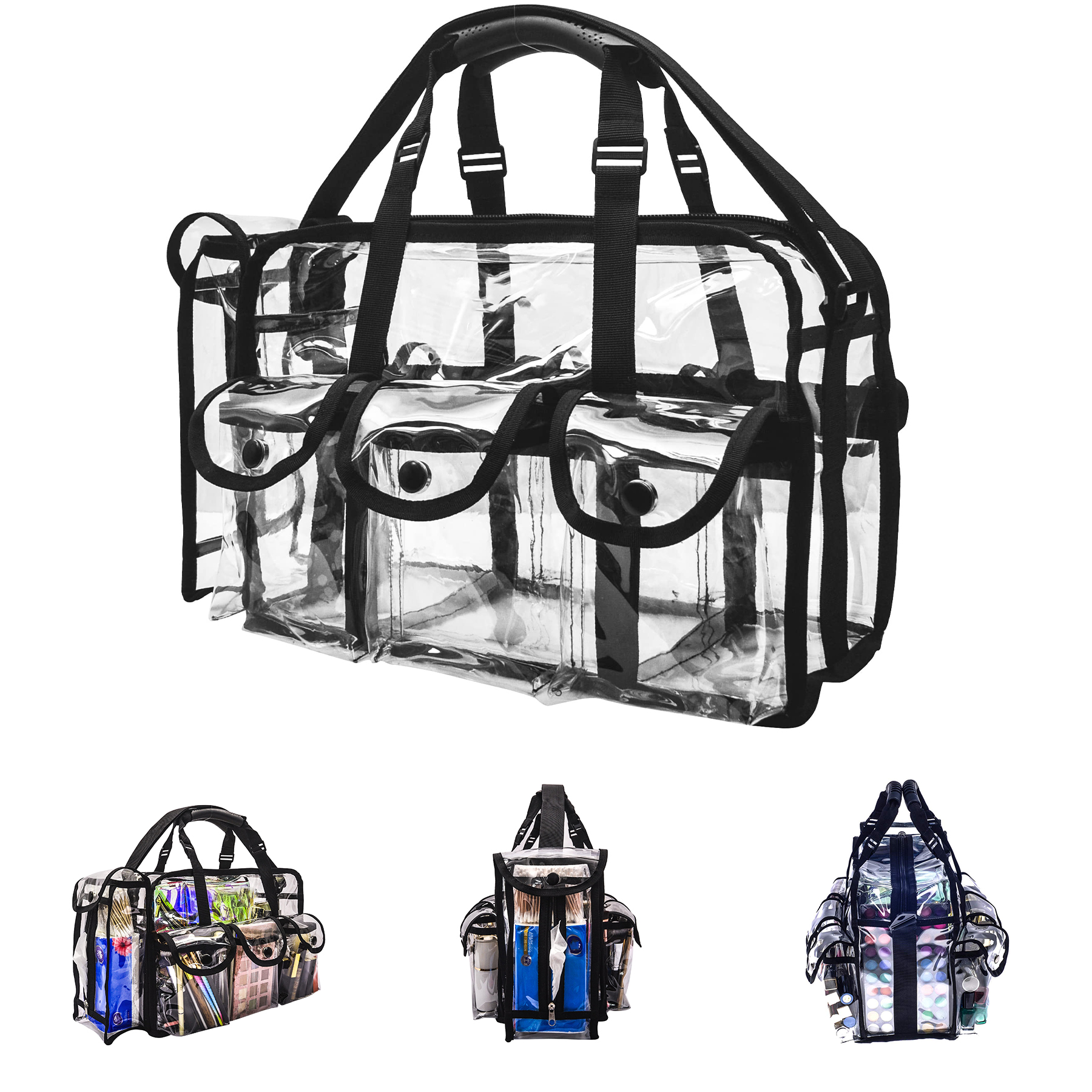 Professional Clear PVC Makeup Kits Organizer Bag 2