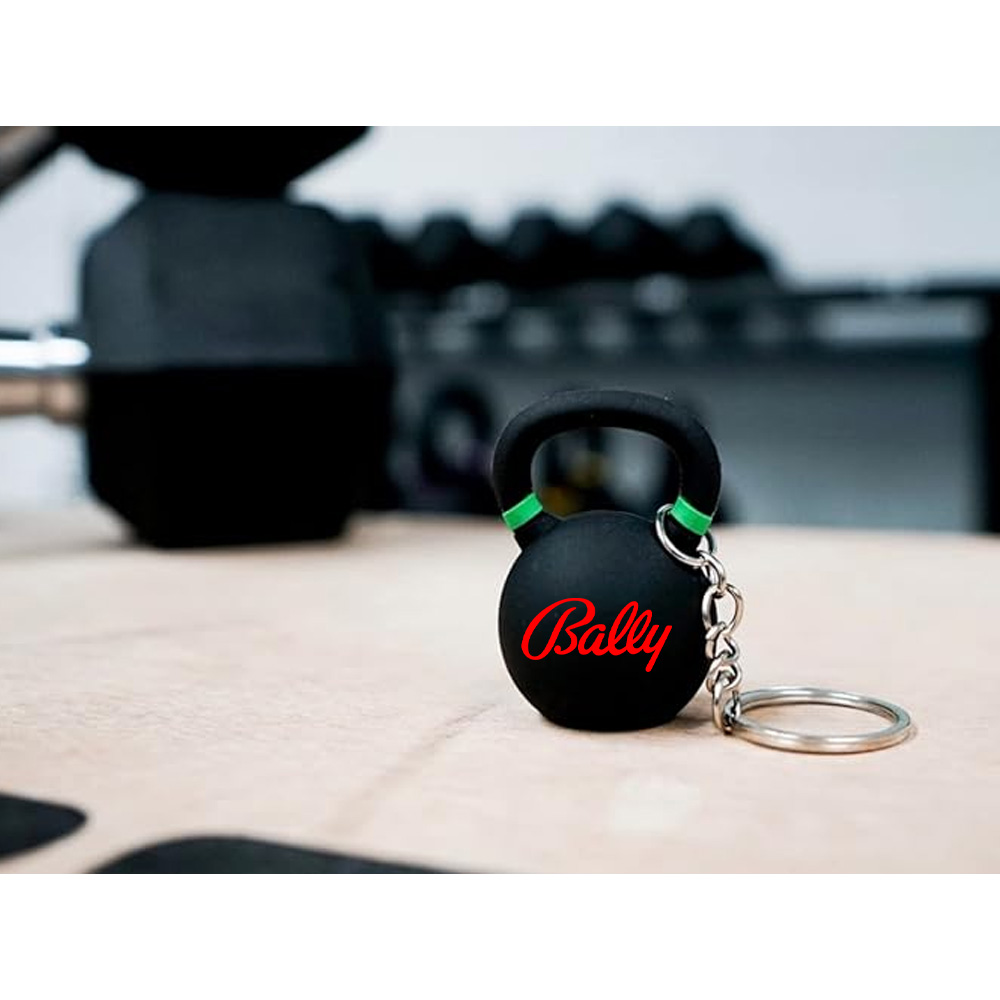 Custom PVC Gym Kettlebell Keychains 1