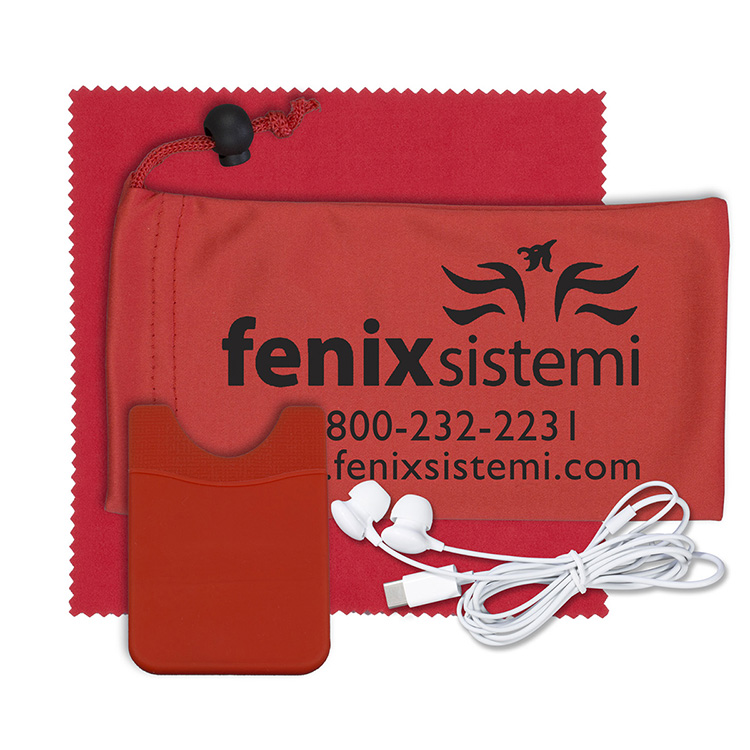 "Tuneboom Lux " Mobile Tech Earbud Kit with Microfiber Cloth, 7