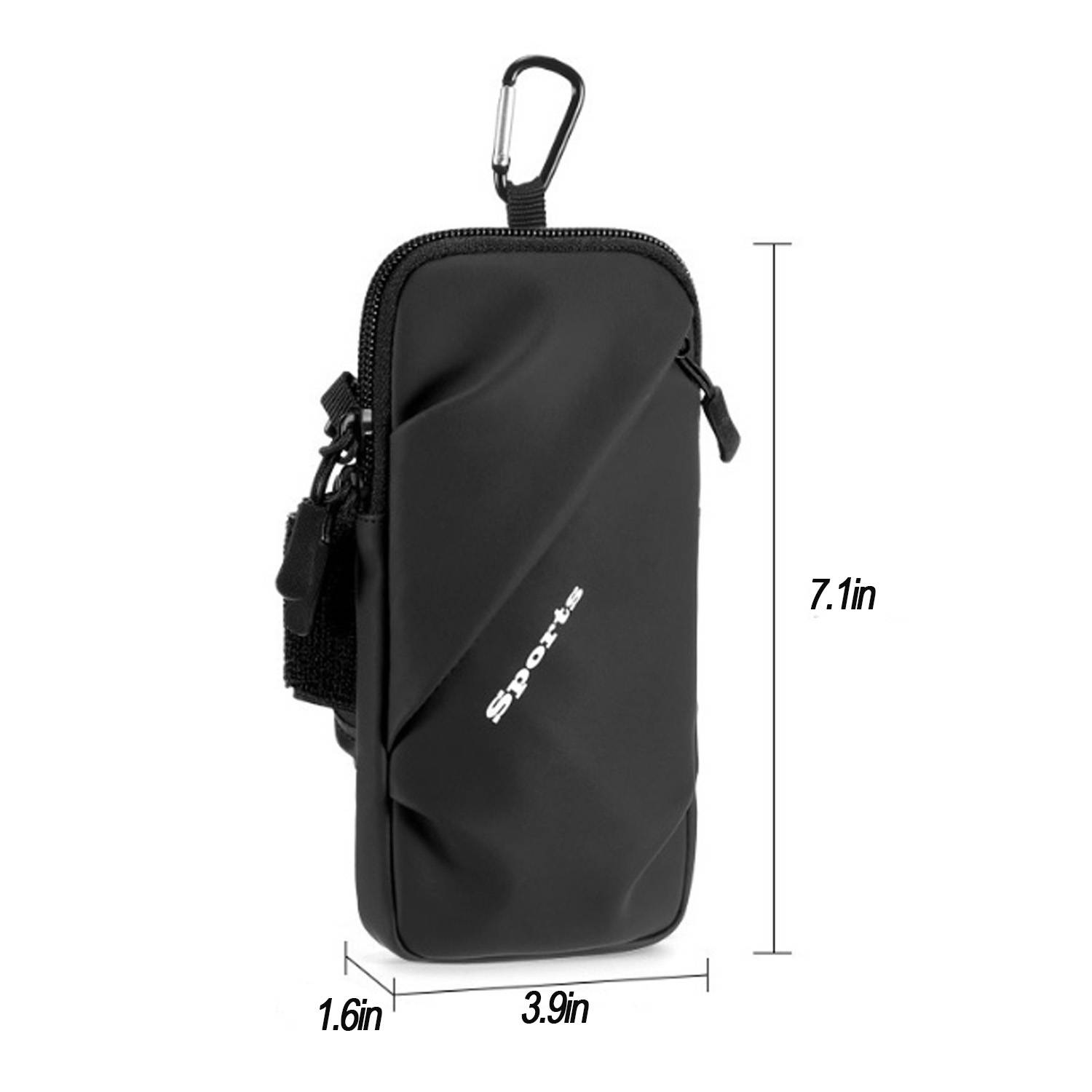 Phone Running Arm Pouch Crossbody Bag w/ Carabiner 5