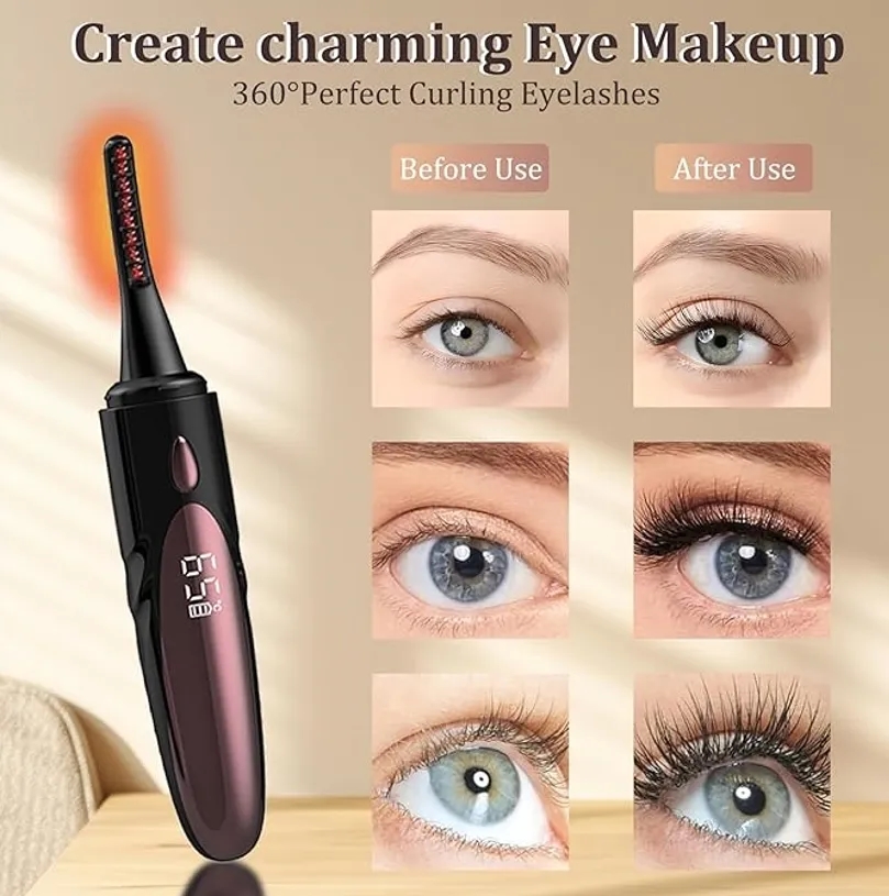 OEM Private Label Eyelash Curler USB Rechargeable Makeup Artist Tool Supplier 2