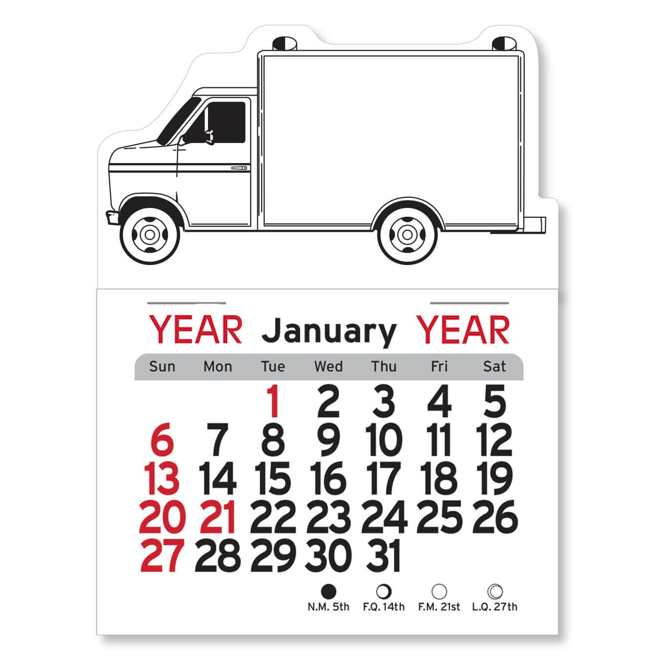 Adhesive Peel-N-Stick® Calendar - Ambulance 3