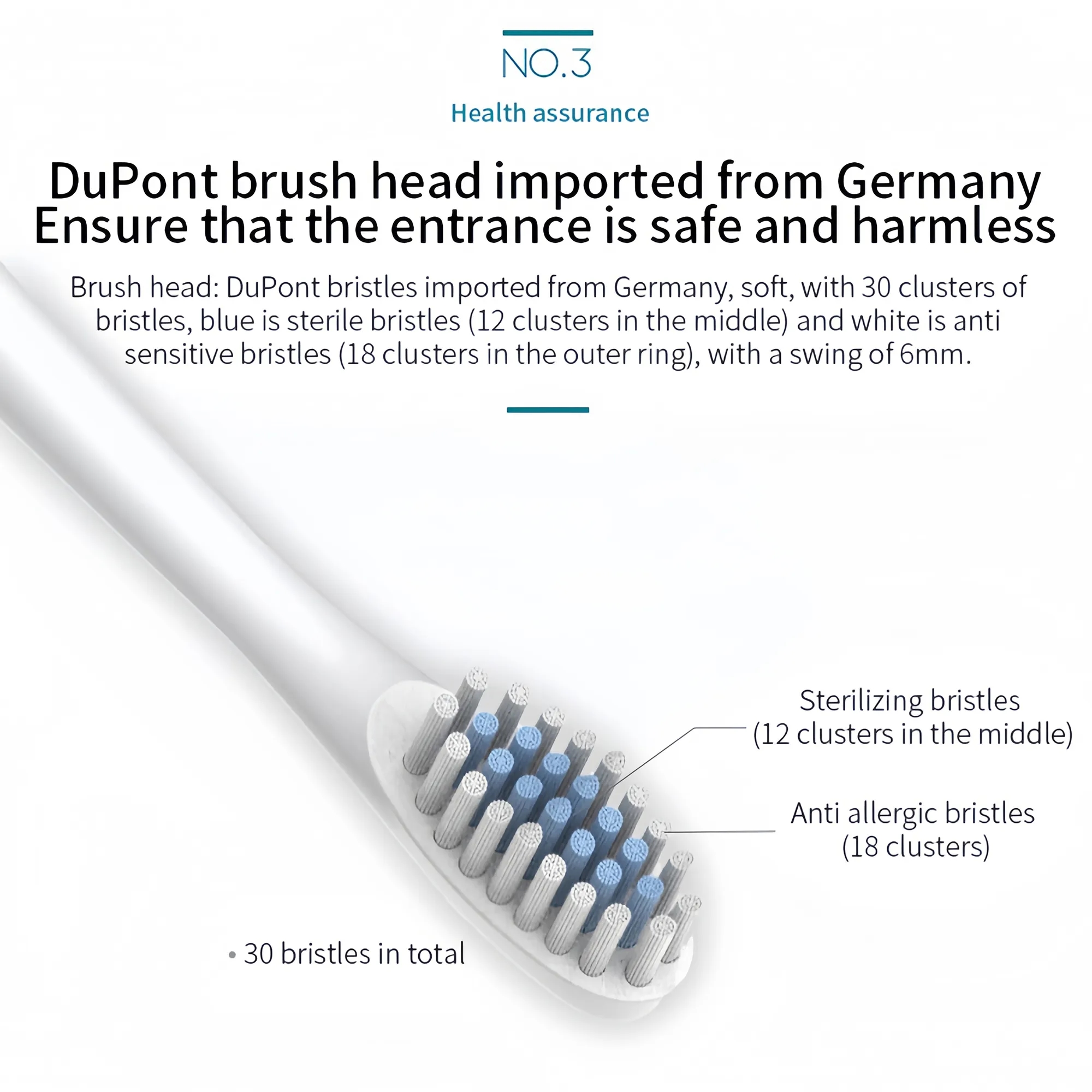 Rechargeable Electric Toothbrush With Replacement Brush Head 9